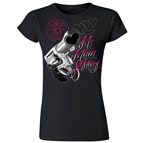 0815272016310 - SMITH & WESSON WOMEN'S MAIN SQUEEZE GRAPHIC T-SHIRT (BLACK - L)