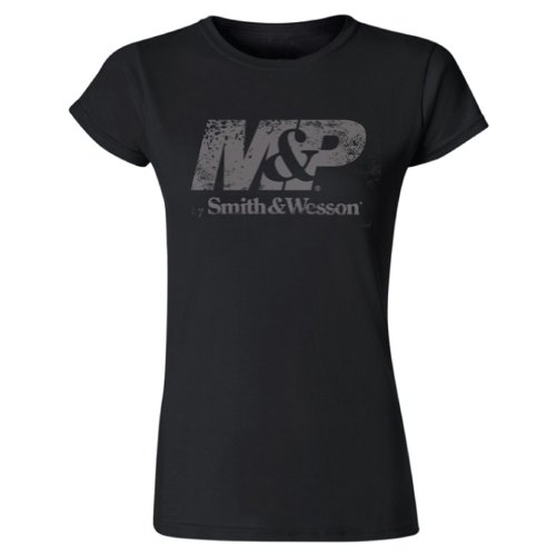 0815272017881 - M&P BY SMITH & WESSON WOMEN'S DISTRESSED LOGO T-SHIRT (BLACK - XL)