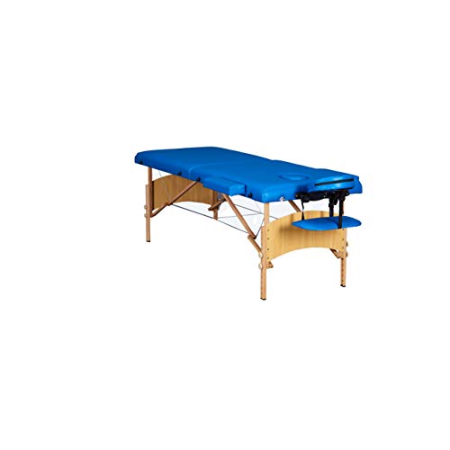 0815319027972 - AMAZONCOMMERCIAL PORTABLE FOLDING MASSAGE TABLE WITH CARRYING CASE - BLUE