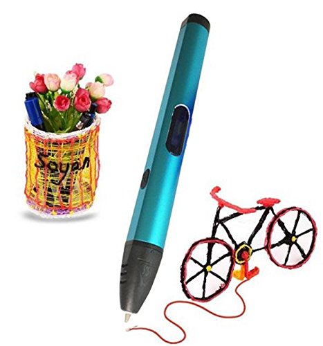8153673839650 - FIFTH GENERATION SLENDER 3D PROFESSIONAL PRINTING 3D PEN WITH OLED DISPLAY COLOR BLUE