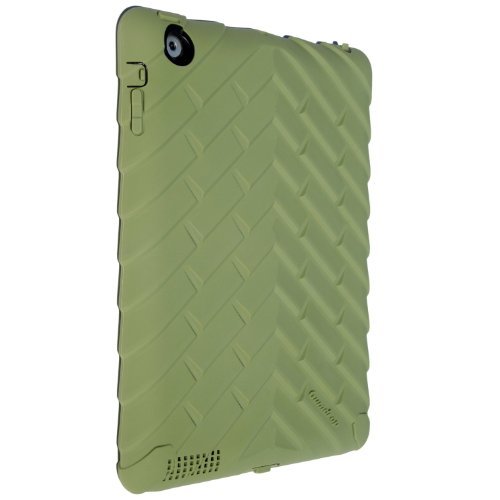 0815741012539 - APPLE IPAD 2 IPAD 3 IPAD 4 DROP TECH GREEN GUMDROP CASES SILICONE RUGGED SHOCK ABSORBING PROTECTIVE DUAL LAYER COVER CASE