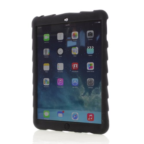 0815741018722 - APPLE IPAD AIR BOUNCE SKIN BLACK GUMDROP CASES SILICONE RUGGED SHOCK ABSORBING PROTECTIVE DUAL LAYER COVER CASE