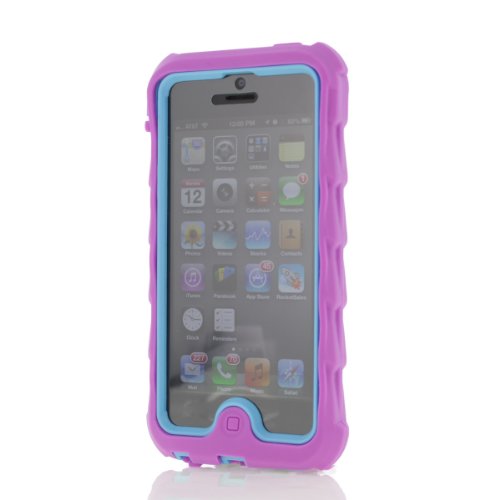 0815741018906 - APPLE IPHONE 5 IPHONE 5S DROP TECH PURPLE GUMDROP CASES SILICONE RUGGED SHOCK ABSORBING PROTECTIVE DUAL LAYER COVER CASE