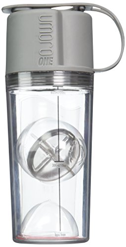 0815879000033 - UMORO ONE - V2 - THE ULTIMATE WATER BOTTLE & SHAKER IN ONE - TITANIUM GREY