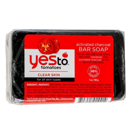 0815921014414 - YES TO TOMATOES CLEAR SKIN ACTIVATED CHARCOAL BAR SOAP, 7 OZ