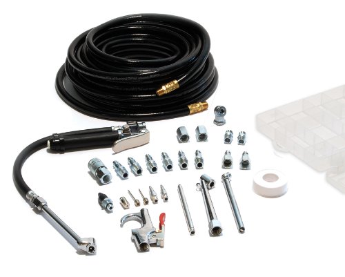 0816227015471 - TIRES: AIR COMPRESSOR. GARAGE TIRE WITH AIR COMPRESSOR ACCESSORY KIT AND 50 FT.
