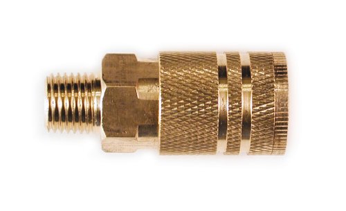 0816227016072 - PRIMEFIT IC1414MB6 1/4-INCH INDUSTRIAL 6-BALL BRASS COUPLER WITH 1/4-INCH MALE NPT