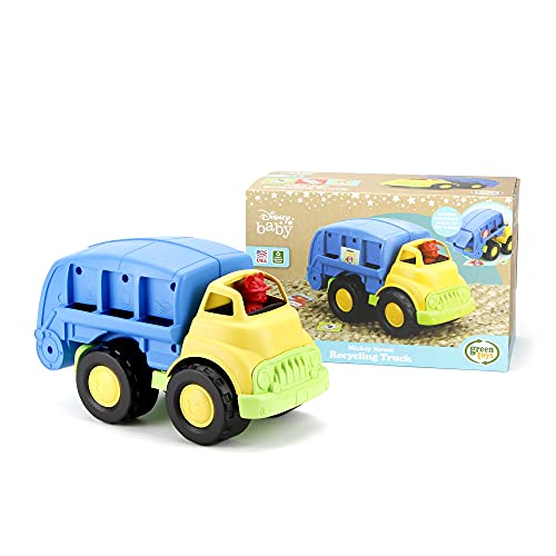 0816409014667 - GREEN TOYS DISNEY BABY EXCLUSIVE MICKEY MOUSE RECYCLING TRUCK, BLUE - PRETEND PLAY, MOTOR SKILLS, KIDS TOY VEHICLE. NO BPA, PHTHALATES, PVC. DISHWASHER SAFE, RECYCLED PLASTIC, MADE IN USA.