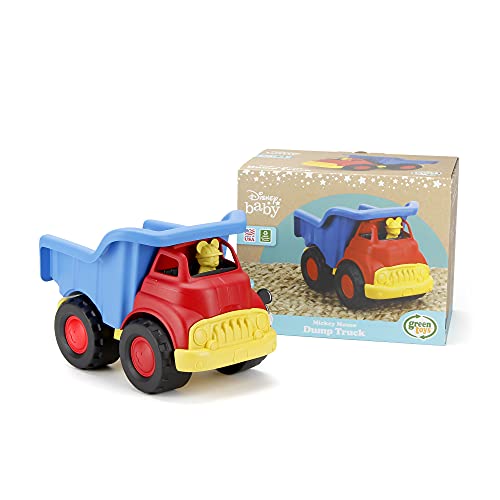 0816409014674 - GREEN TOYS DISNEY BABY EXCLUSIVE MICKEY MOUSE DUMP TRUCK, RED/BLUE - PRETEND PLAY, MOTOR SKILLS, KIDS TOY VEHICLE. NO BPA, PHTHALATES, PVC. DISHWASHER SAFE, RECYCLED PLASTIC, MADE IN USA.