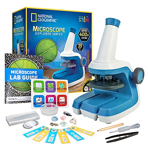 0816448029851 - NATIONAL GEOGRAPHIC MICROSCOPE FOR KIDS - STEM KIT WITH AN EASY-TO-USE KIDS MICROSCOPE, UP TO 400X ZOOM, BLANK AND PREPARED SLIDES, ROCK AND MINERAL SPECIMENS, AND MORE, GREAT SCIENCE PROJECT SET