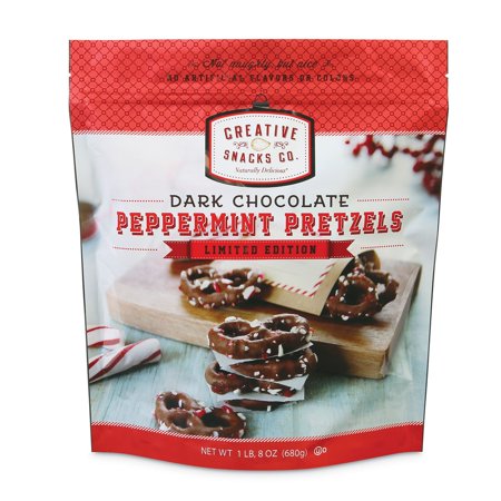 0816512015193 - DARK CHOCOLATE PEPPERMINT PRETZELS, LIMITED EDITION, NO ARTIFICIAL FLAVORS OR COLORS (24 OUNCE)