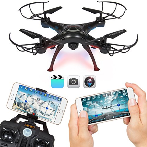 0816586022547 - BCP 4 CHANNEL 6-AXIS GYRO HEADLESS REMOTE CONTROL QUADCOPTER FPV RC DRONE WITH WIFI CAMERA FOR REAL TIME VIDEO, 2 CONTROL MODES