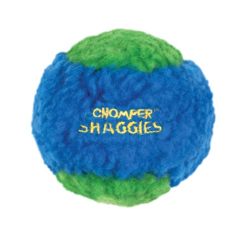 0816619018424 - BOSS PET CHOMPER SHAGGIES SQUEAKER BALL PET TOY, SMALL, ASSORTED COLORS