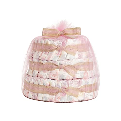 0816645021245 - THE HONEST COMPANY DELUXE DIAPER CAKE | CLEAN CONSCIOUS DIAPERS, BABY PERSONAL CARE, PLANT-BASED WIPES | ROSE BLOSSOM | DELUXE, SIZE 1 (8-14 LBS), 70 COUNT