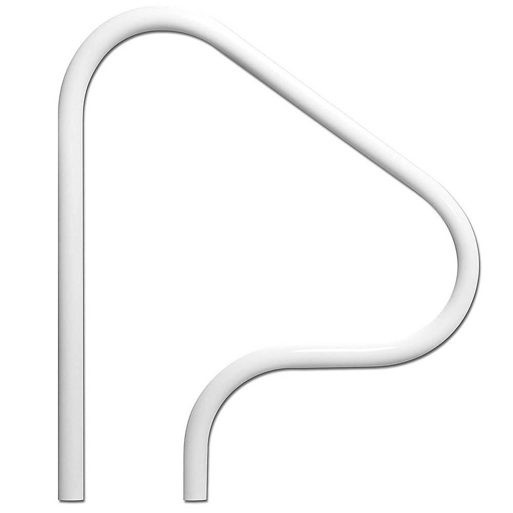 0817003010550 - RUST PROOFP-326-RTD WHITE RETURN-TO-DECK FIGURE 4 SWIMMING POOL & SPA HANDRAIL. THREE BEND, 30 H X 26 W. (MATCHING COLOR ESCUTCHEONS AND FREIGHT INCLUDED)