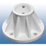 0817003013186 - TWO SAFTRON 3 WHITE SURFACE-MOUNT BASES FOR POOL LADDERS (SB-3) - FREE SHIPPING - USE THE SB-3 TO SURFACE MOUNT SWIMMING POOL LADDERS TO CONCRETE OR WOOD DECKS. MOUNTING HARDWARE INCLUDED. (3 H X 5.2 DIAM). - AN EASIER AND LESS EXPENSIVE INSTALLATION