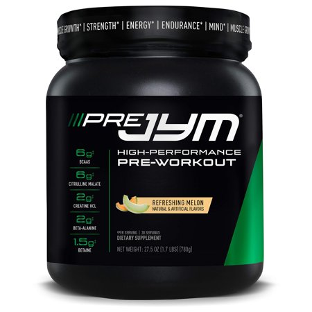 0817047020140 - JYM SUPPLEMENT SCIENCE, PRE JYM, PRE-WORKOUT WITH BCAA'S, CREATINE HCI, CITRULLINE MALATE, BETA-ALANINE, BETAINE, ALPHA-GPC, BEET ROOT EXTRACT AND MORE, REFRESHING MELON, 30 SERVINGS