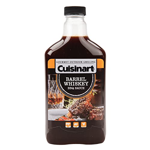 0817096016606 - CUISINART CGBS-010 BARREL WHISKEY BBQ, PREMIUM FLAVOR AND BLEND FOR MARINADE, DIP, SAUCE OR GLAZE, PERFECT WITH BRISKET, RIBS, CHICKEN, PORK CHOPS & FRENCH FRIES, 13 OZ BOTTLE