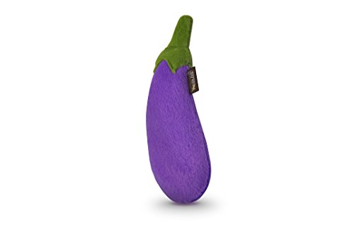 0817152013976 - P.L.A.Y. (PET LIFESTYLE AND YOU) FARM FRESH EGGPLANT PLUSH TOY WITH SQUEAKER PET TOY