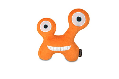 0817152014669 - P.L.A.Y. (PET LIFESTYLE AND YOU) MONSTER TOY COLLECTION CHATTERBOX MONSTER WITH SQUEAKER PET TOY, ORANGE