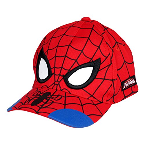 0081715728915 - MARVEL SPIDER-MAN LITTLE BOYS CHARACTER BASEBALL HAT, RED/BLUE
