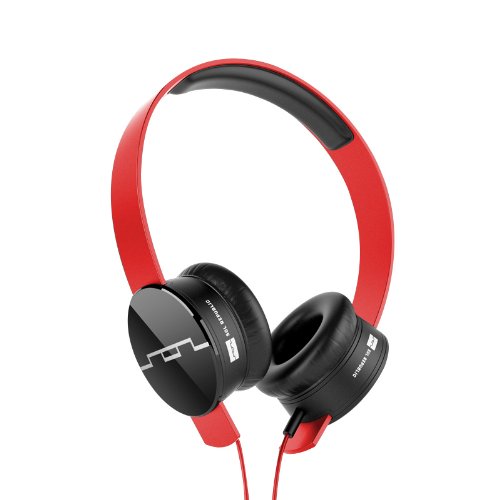 0817210010183 - SOL REPUBLIC 1211-03 TRACKS ON-EAR INTERCHANGEABLE HEADPHONES WITH 3-BUTTON MIC AND MUSIC CONTROL - RED