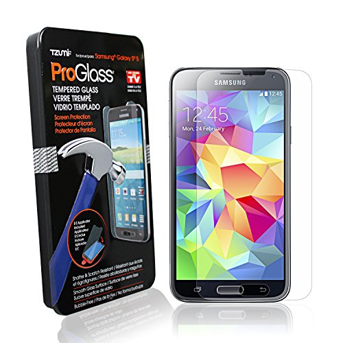 0817243034279 - TZUMI PROGLASS PREMIUM HD TEMPERED GLASS SAMSUNG SCREEN PROTECTOR FOR SAMSUNG GALAXY S5 - MAXIMUM SCREEN PROTECTION FROM SCRATCHES AND DROPS - TOUCHSCREEN ACCURACY AND CLARITY
