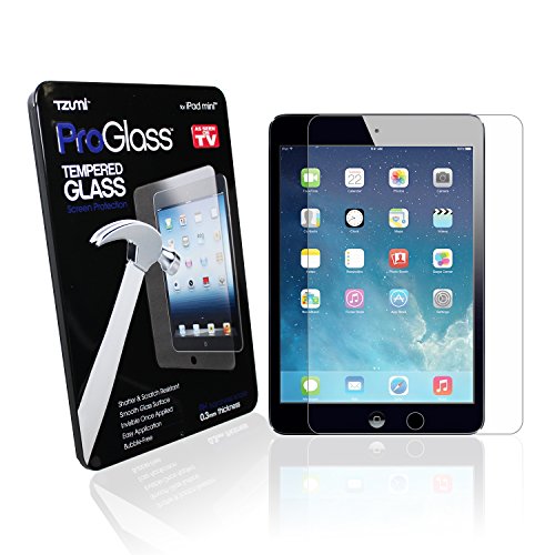 0817243035405 - TZUMI PROGLASS IPAD MINI SCREEN PROTECTION - PREMIUM HD TEMPERED GLASS IPAD SCREEN PROTECTOR FOR APPLE IPAD MINI - MAXIMUM SCREEN PROTECTION FROM SCRATCHES AND DROPS - TOUCHSCREEN ACCURACY AND CLARITY