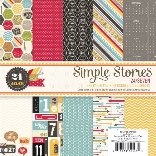 0817254013935 - SIMPLE STORIES SIMPLE STORIES PAPER PAD, 6 BY 6-INCH, 24 PER PACKAGE