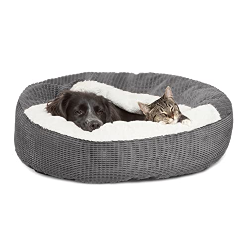 0817403025512 - BEST FRIENDS BY SHERI COZY CUDDLER MASON MICROFIBER HOODED BLANKET CAT AND DOG BED IN DUSK JUMBO