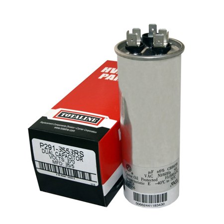 0817506022784 - TOTALINE 35 + 5 MFD UF P291-3554RS 370 OR 440 VOLT DUAL RUN ROUND CAPACITOR MADE BY CARRIER FOR CONDENSER STRAIGHT COOL OR HEAT PUMP AIR CONDITIONER CBB65B
