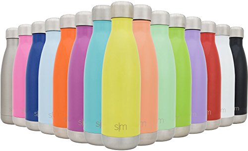 0817544020520 - SIMPLE MODERN 25OZ VACUMM INSULATED WAVE BOTTLE - DOUBLE WALLED STAINLESS STEEL WATER THERMOS CUP - COMPARE TO S'WELL, CONTIGO, YETI, HYDRO FLASK - COLA STYLE SPORTS TUMBLER - LEMON TONIC