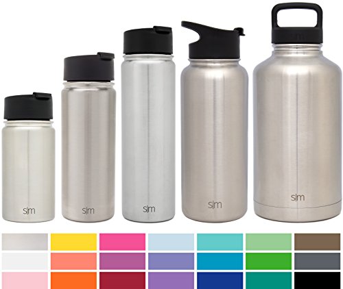 0817544020933 - SIMPLE MODERN 64OZ SUMMIT WATER BOTTLE + EXTRA LID - VACUUM INSULATED STAINLESS STEEL WIDE MOUTH HYDRO TRAVEL MUG - POWDER COATED DOUBLE-WALLED FLASK - SIMPLE STAINLESS