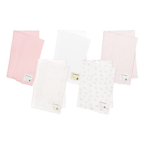 0817620018670 - BURTS BEES BABY - BURP CLOTHS, 5-PACK EXTRA ABSORBENT 100% ORGANIC COTTON DROOL CLOTHS