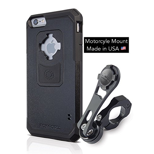 0817667015472 - ROKFORM IPHONE 6/6S PLUS MOTORCYCLE PHONE MOUNT FOR HARLEY, INDIAN, VICTORY & MORE, SAFELY LOCK YOUR PHONE IN PLACE WITH OUR SECURE HANDLEBAR PHONE MOUNT WITH OUR QUAD TAB AND MAGNETIC MOUNT SYSTEM - MOTORYCLE PHONE HOLDER KIT AND IPHONE 6/6S PLUS CASE