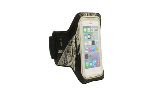 0817713012196 - THE JOY FACTORY AXTION GO ARM BAND FOR IPHONE - RETAIL PACKAGING - BLACK/WHITE