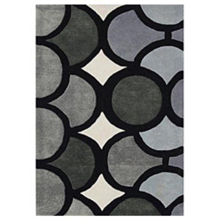 0817800012900 - ZNZ RUGS GALLERY, 20018_5X8, HAND MADE OLIVE GREEN NEW ZEALAND BLEND WOOL RUG, 1, IVORY, CHARCOAL, DARK GREY, 5X8'