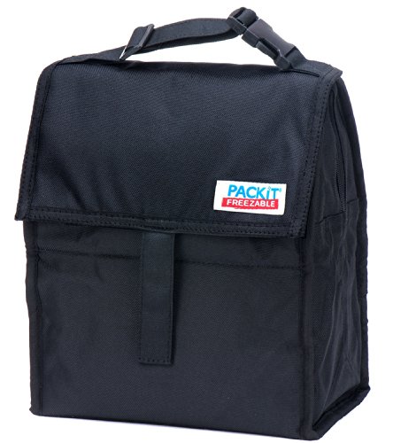 0817801011360 - PACKIT FREEZABLE LUNCH BAG WITH ZIP CLOSURE, BLACK