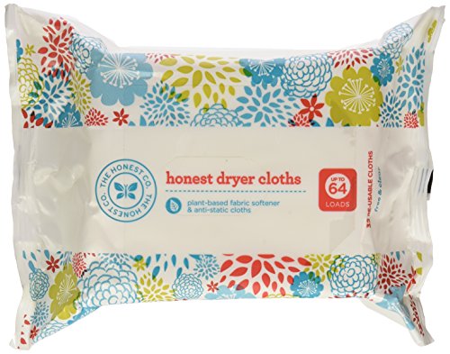 0817810011092 - THE HONEST COMPANY DRYER CLOTHS 32 COUNT (64 LOADS)