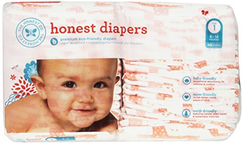 0817810013935 - THE HONEST COMPANY DISPOSABLE DIAPERS - GIRAFFE - SIZE 1 - 44 CT