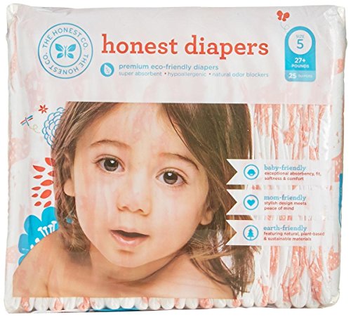 0817810013973 - THE HONEST COMPANY DISPOSABLE DIAPERS - GIRAFFE - SIZE 5 - 25 CT
