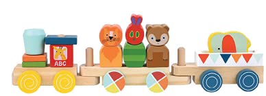 0081787557246 - KIDS PREFERRED WORLD OF ERIC CARLE THE VERY HUNGRY CATERPILLAR WOODEN TRAIN SET, 12 PIECES