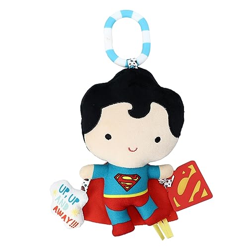 0081787735149 - KIDS PREFERRED DC COMICS SUPERMAN MULTI SENSORY ACTIVITY TOY WITH TEETHERS, CRINKLE TEXTURES, AND CLIP FOR ON THE GO FUN FOR INFANT AND BABY BOYS AND GIRLS