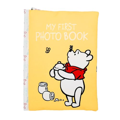 0081787801561 - DISNEY WINNIE THE POOH PHOTO ALBUM WITH SOFT PAGES AND CRINKLE SOUNDS FOR BABIES AND TODDLERS – HOLDS 4X6 PHOTOS AND ON THE GO STRAP FOR STROLLER, CAR SEAT OR CRIB FOR BABY