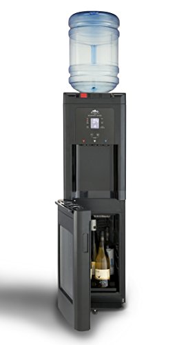 0817925002916 - GLACIAL COLD, HOT AND COOL SELF CLEANING TALL BLACK WATER COOLER / BEVERAGE CENTER