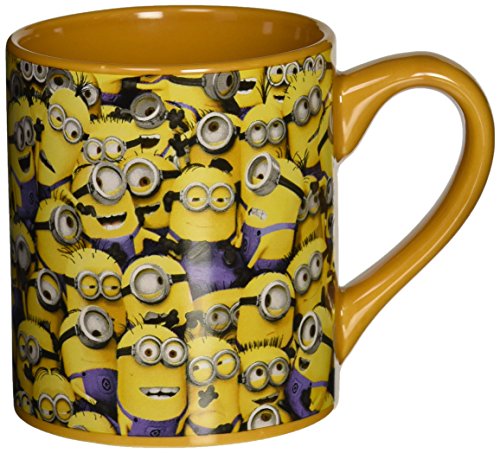 0817989019936 - SILVER BUFFALO DM0132 DESPICABLE ME CLUTTERED MINIONS CERAMIC MUG, 14-OUNCE, YELLOW