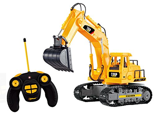 0818043060079 - TOP RACE 7 CHANNEL FULL FUNCTIONAL RC EXCAVATOR, BATTERY POWERED ELECTRIC RC REMOTE CONTROL CONSTRUCTION TRACTOR WITH LIGHTS & SOUND (TR-111)