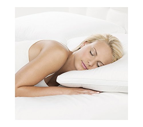 0081806282333 - CASA BY VICTOR ALFARO DUET OF DOWN BED PILLOW, MEDIUM SUPPORT, 20 X 36, WHITE