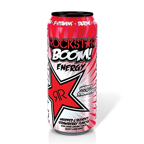 0818094004190 - ROCKSTAR BOOM ENERGY WHIPPED STRAWBERRY 16 OZ - PACK OF 24