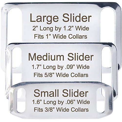 0818271017265 - SLIDE-ON PET ID TAGS - STRONG AND DURABLE STAINLESS STEEL